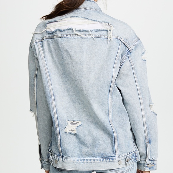 Levi’s Distressed Denim Oversized Jacket | Large - Picture 5 of 16